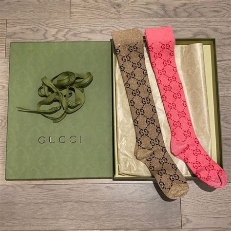 white and pink gucci socks|Gucci socks beige.